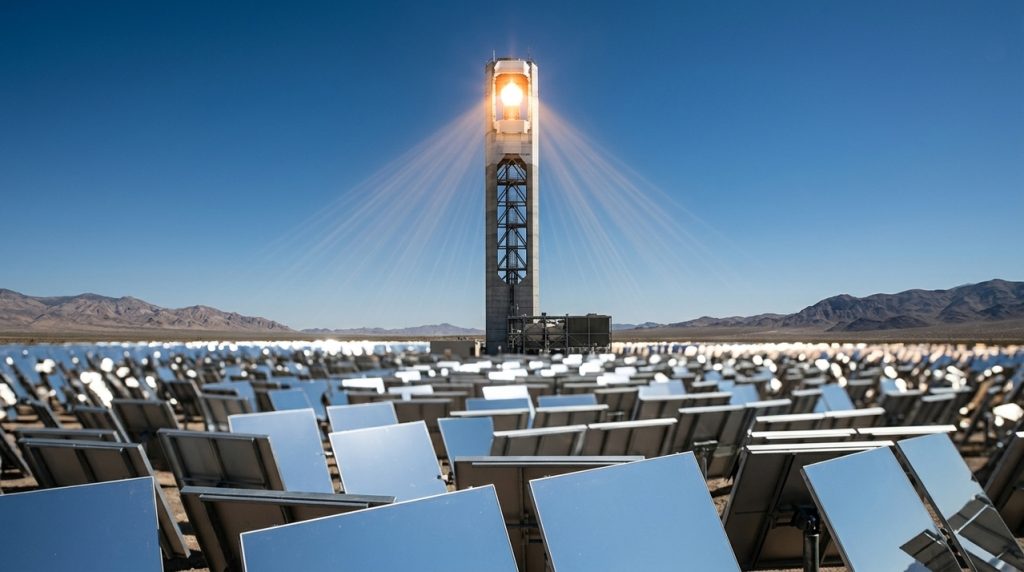 o-espelho-gigante-de-uma-usina-solar-acompanha-o-sol-e-produz-temperaturas-suficientes-para-fabricar-aco-e-cimento