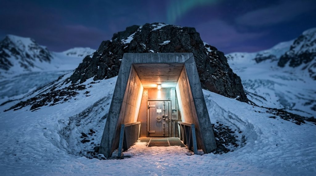 esculpido-dentro-de-uma-montanha-no-artico,-o-svalbard-global-seed-vault-protege-milhoes-de-sementes-agricolas