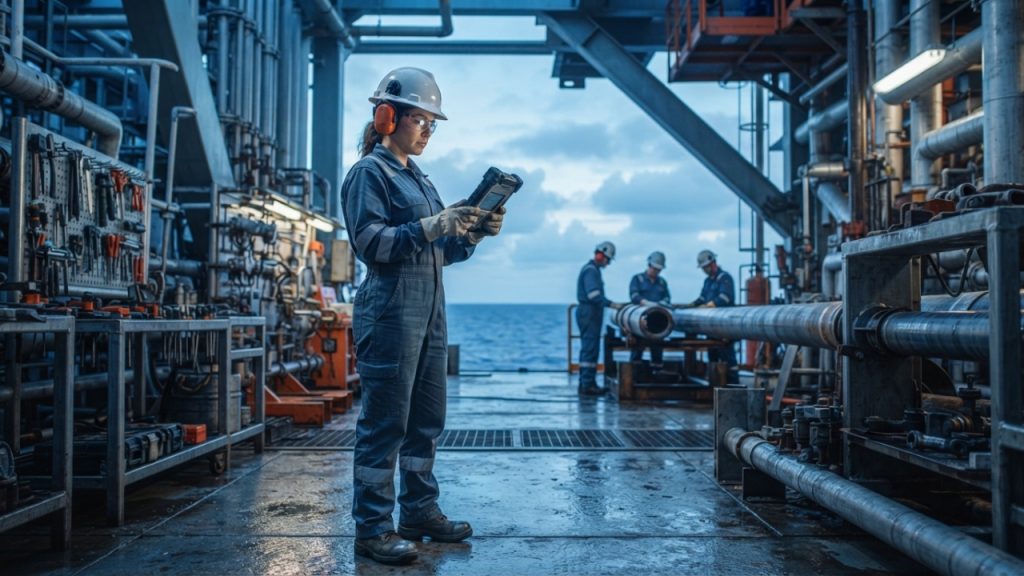 engenheiro-de-completacao-trabalha-para-transformar-um-poco-perfurado-em-uma-fonte-segura-de-petroleo