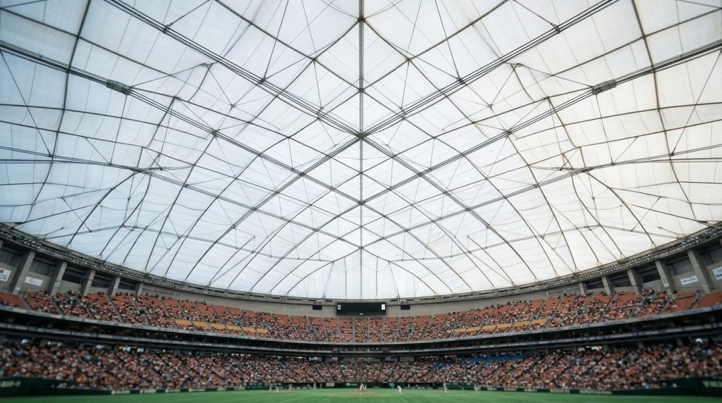 uma-enorme-cobertura-pneumatica-usa-a-pressao-do-ar-para-manter-o-teto-do-tokyo-dome-suspenso