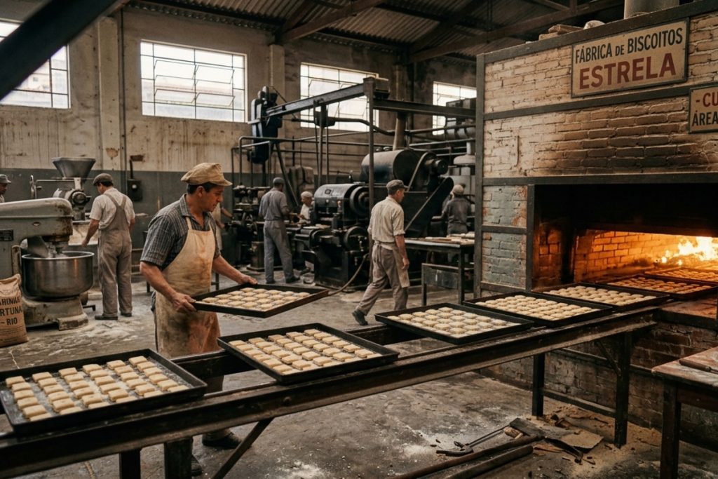 depois-de-comecar-a-construir-sua-fabrica-em-madureira-em-1950,-empresa-colocou-os-primeiros-biscoitos-no-forno-3-anos-depois-e-dali-nasceu-uma-das-marcas-mais-tradicionais-do-rio