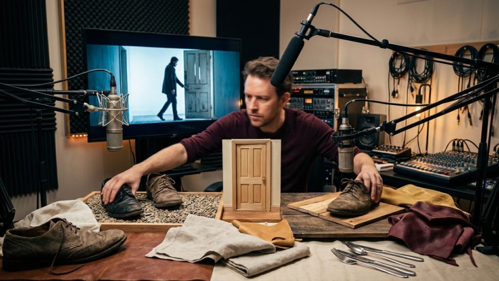 artista-de-foley-usa-melancia,-aipo-e-sapatos-velhos-para-fabricar-os-sons-que-o-cinema-nao-conseguiu-gravar